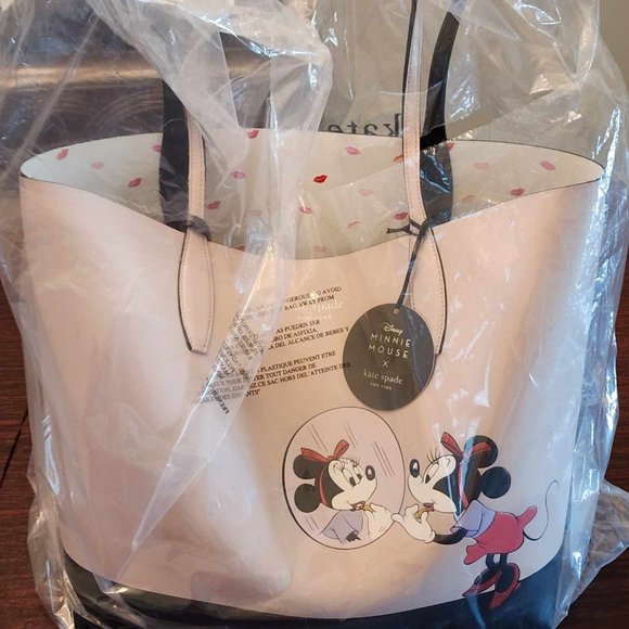 NWT Kate Spade x Disney Minnie Reversible Large Tote and Wallet - Picture 8 of 8